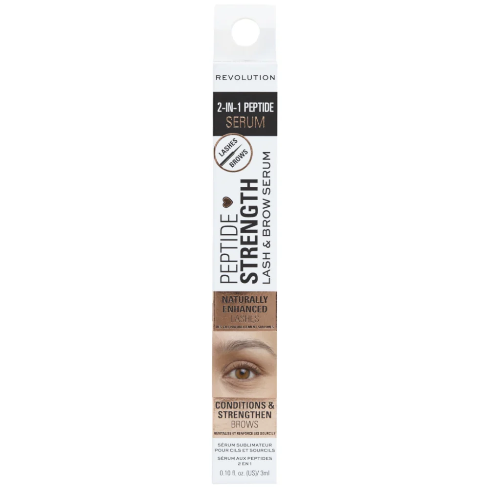 Makeup Revolution 2-In-1 Peptide Strength Lash & Brow Serum 3ml - Image 2