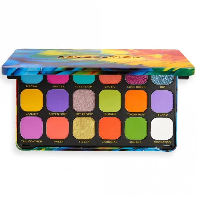 Makeup Revolution Forever Flawless Bird of Paradise 18 Colour Eyeshadow Palette - Image 2
