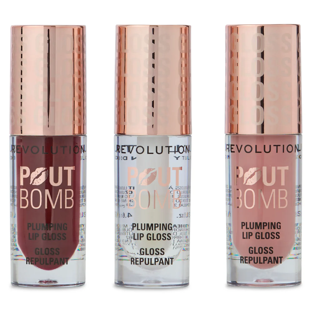 Makeup Revolution Pout Bomb Plumping Lip Gloss Trio Gift Set - Image 2