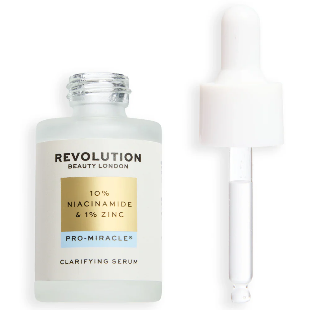 Makeup Revolution Pro Miracle 10% Niacinamide 1% Zinc Clarifying Serum 30ml - Image 2