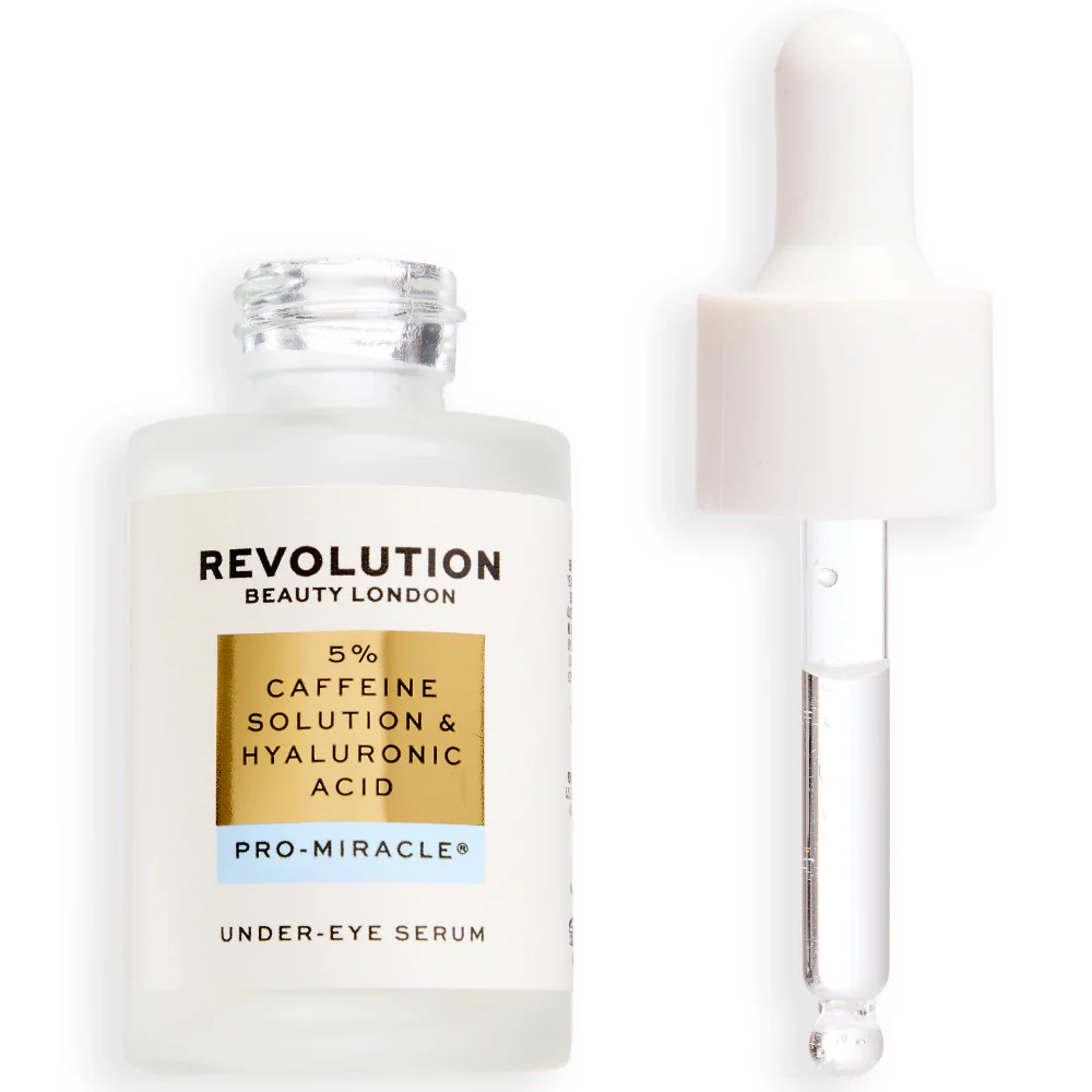 Makeup Revolution Pro Miracle 5% Caffeine Solution & Hyaluronic Acid Under Eye Serum 30ml - Image 2