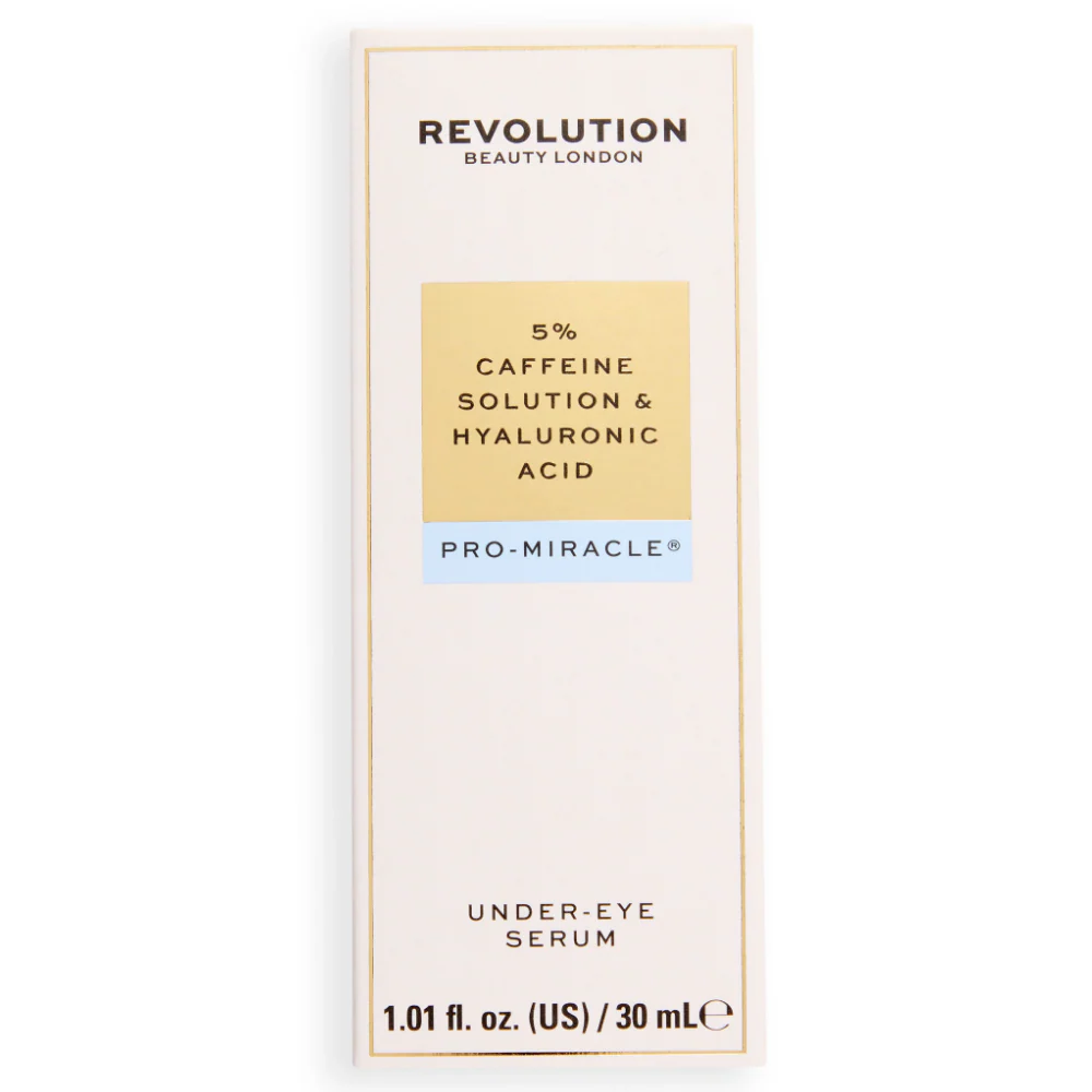 Makeup Revolution Pro Miracle 5% Caffeine Solution & Hyaluronic Acid Under Eye Serum 30ml - Image 3
