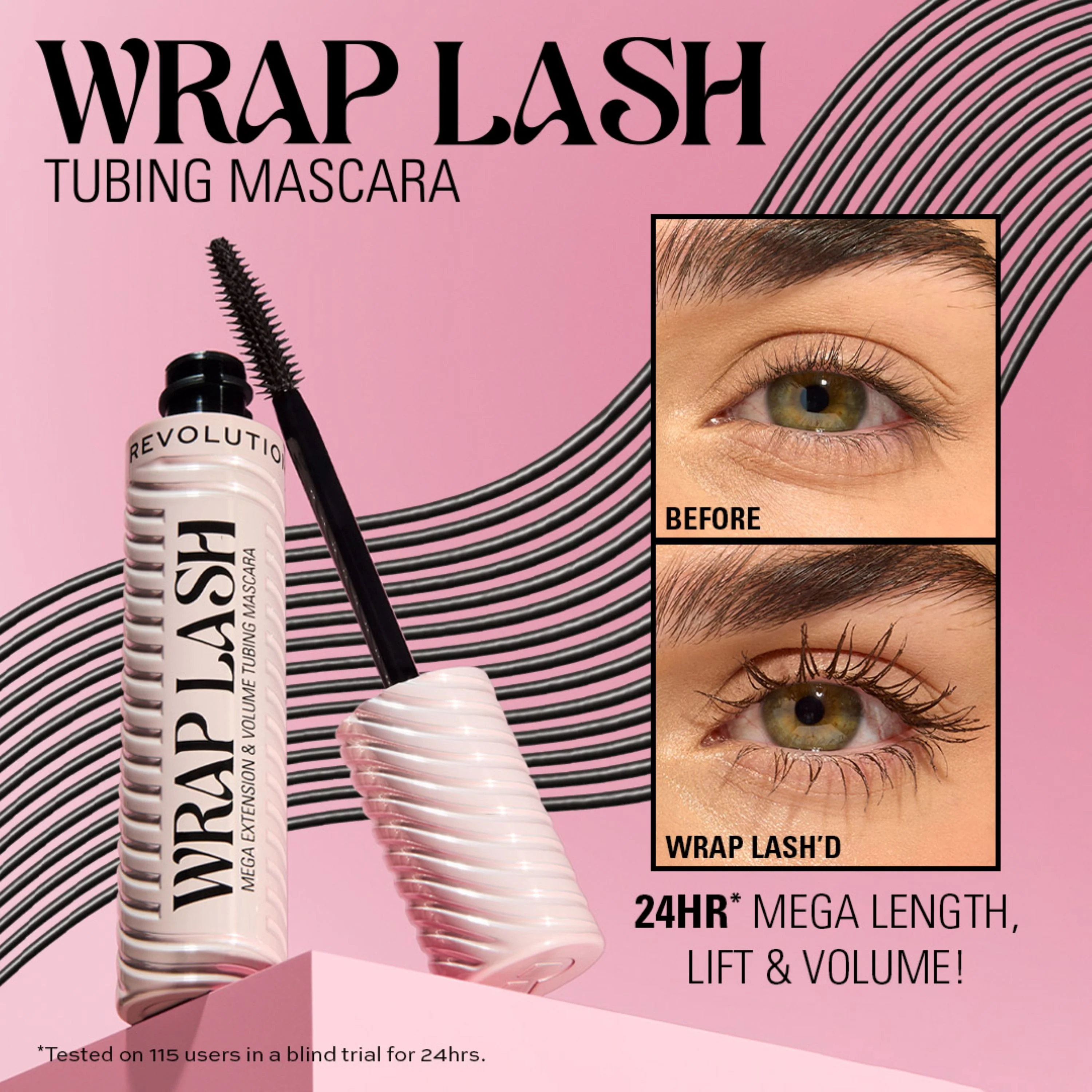Makeup Revolution Wrap Lash Tubing Mascara Brown 9ml - Image 9