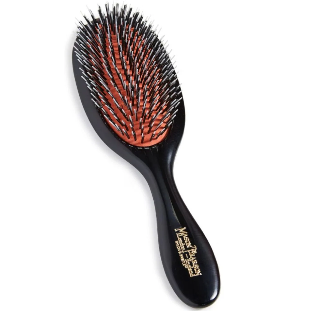Mason Pearson Handy Bristle & Nylon Hairbrush Dark Ruby BN3 - Image 2