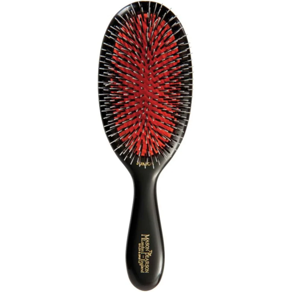 Mason Pearson Junior Bristle & Nylon Hairbrush Dark Ruby BN2 - Image 3