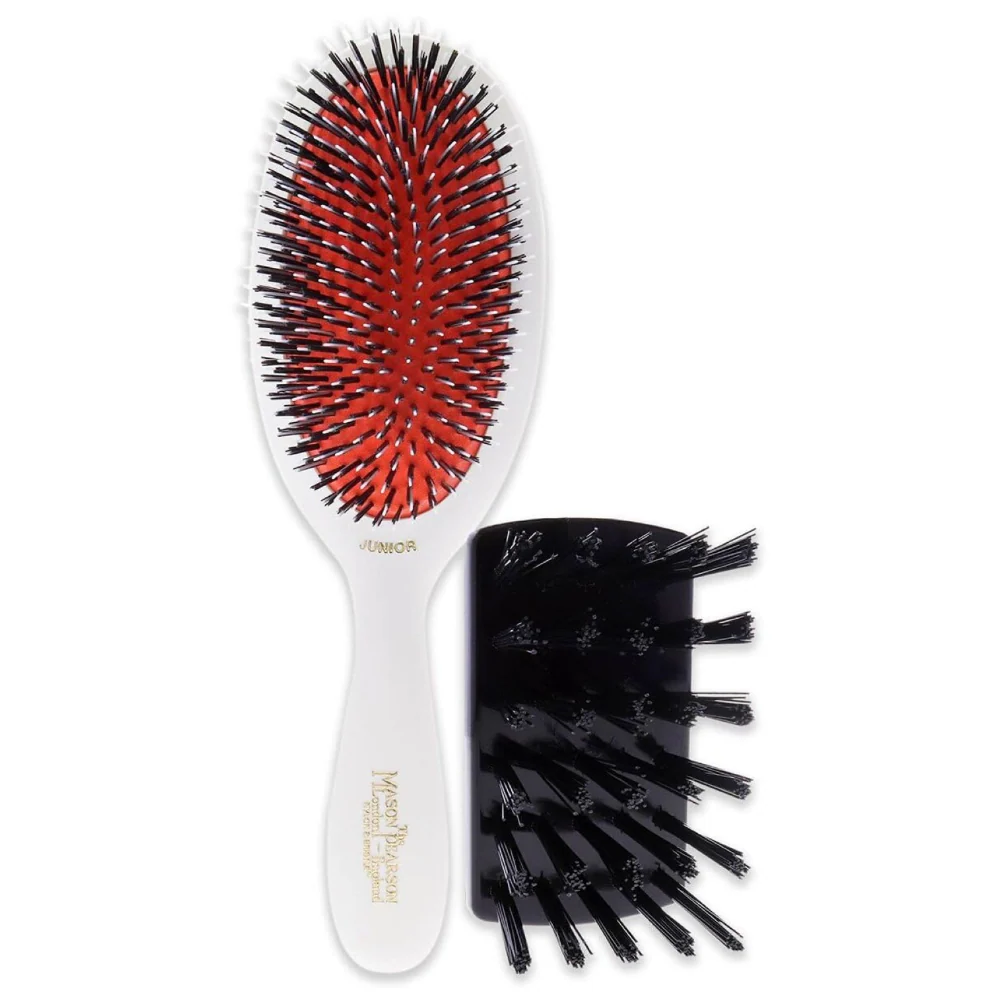 Mason Pearson Junior Bristle & Nylon Hairbrush Ivory BN2 - Image 4