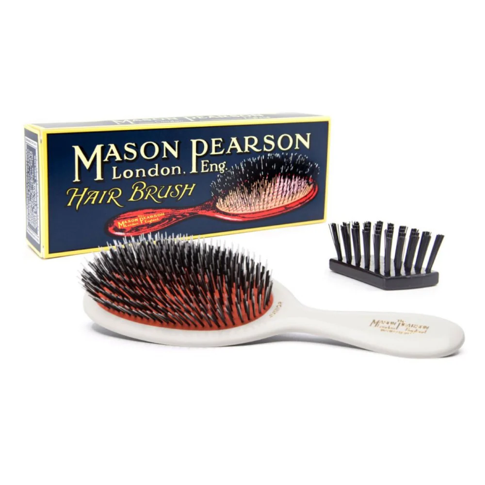 Mason Pearson Junior Bristle & Nylon Hairbrush Ivory BN2 - Image 5