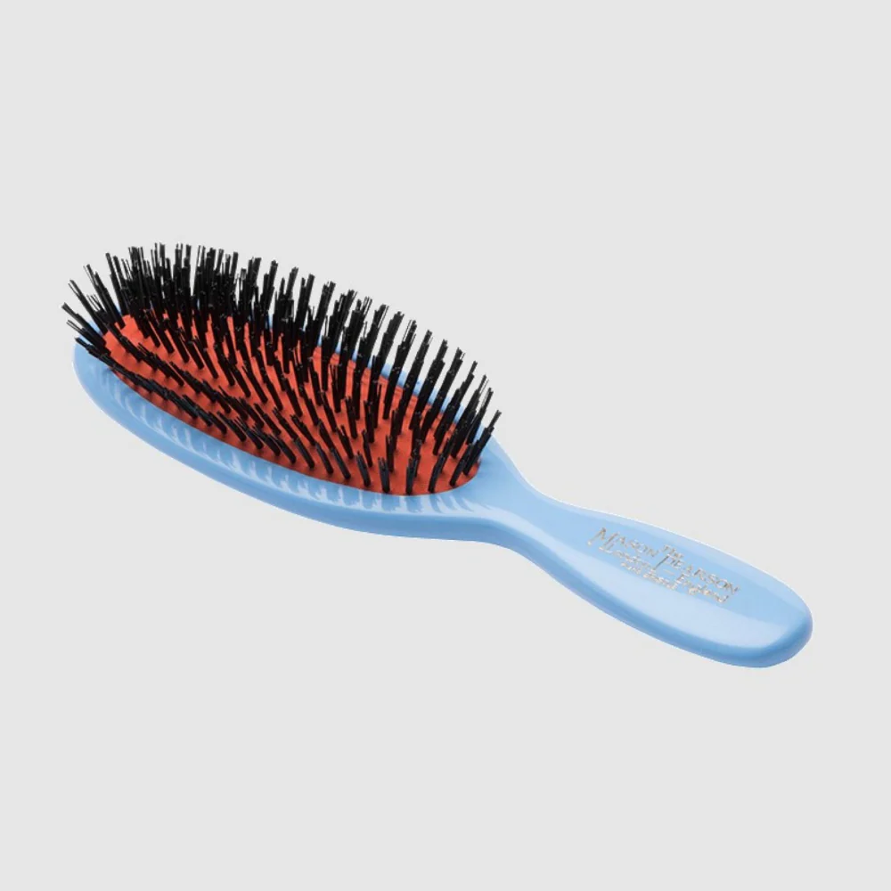 Mason Pearson Pocket Boar Bristle Hairbrush Blue B4 - Image 4