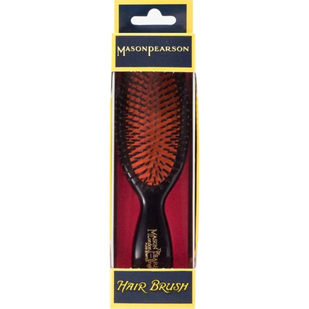 Mason Pearson Pocket Boar Bristle Hairbrush Dark Ruby B4 - Image 5
