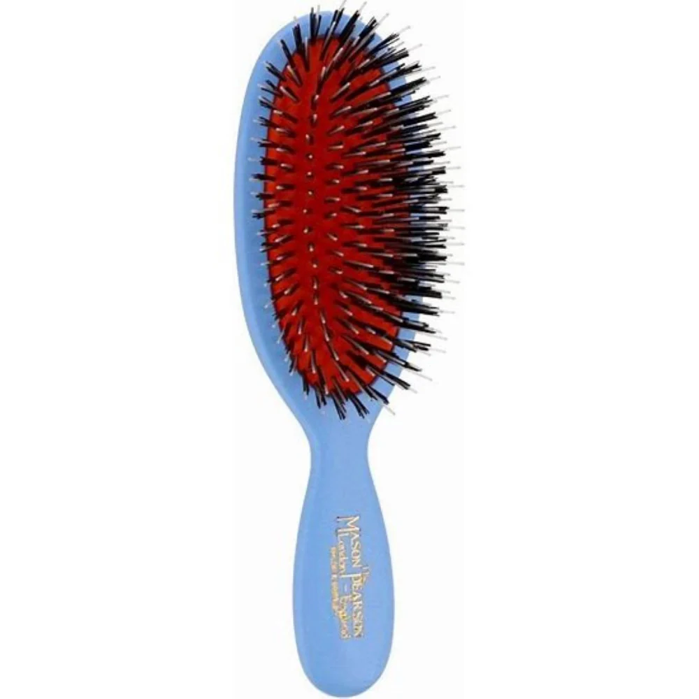 Mason Pearson Pocket Bristle & Nylon Hairbrush Blue BN4 - Image 2