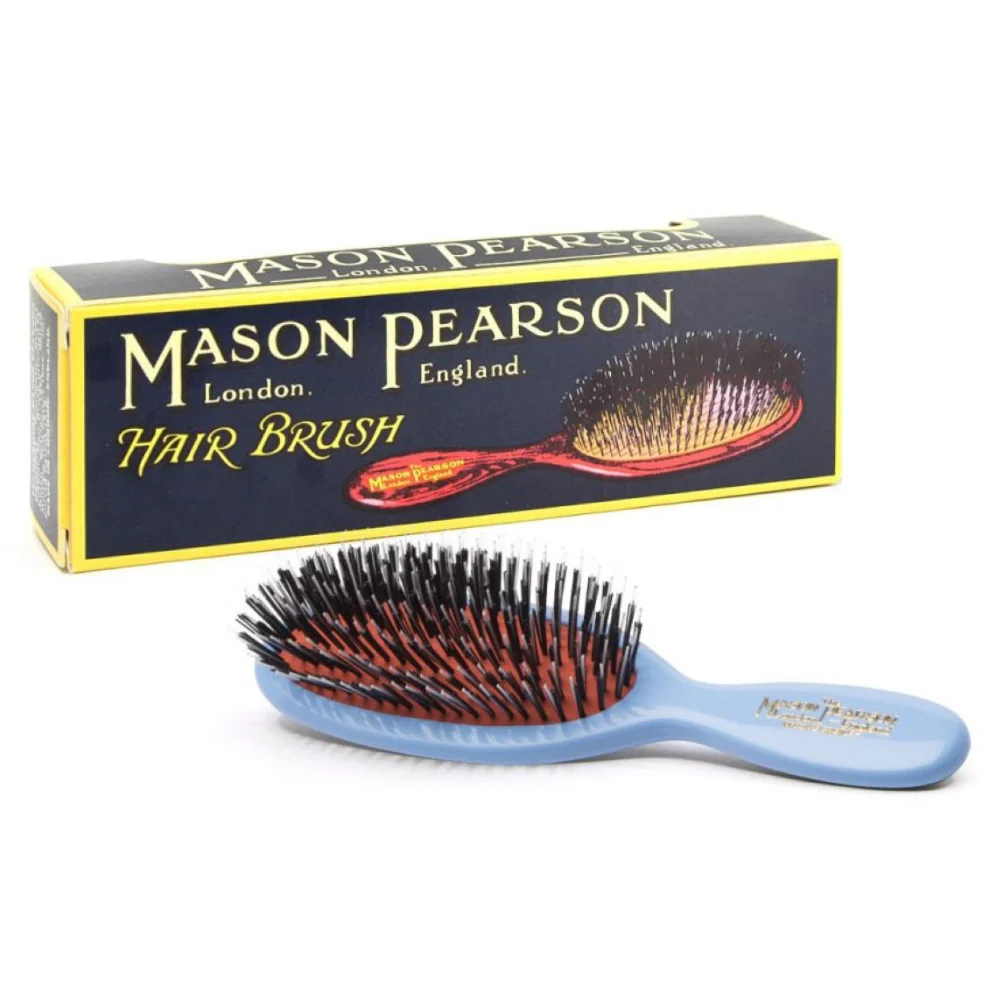Mason Pearson Pocket Bristle & Nylon Hairbrush Blue BN4 - Image 3