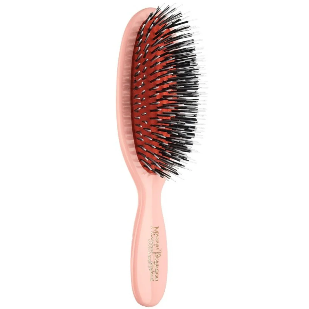 Mason Pearson Pocket Bristle & Nylon Hairbrush Pink BN4 - Image 2