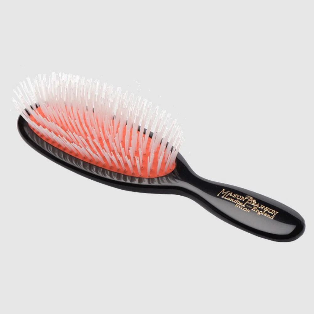 Mason Pearson Pocket Nylon Hairbrush Dark Ruby N4 - Image 4