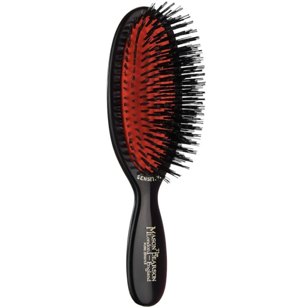 Mason Pearson Pocket Sensitive Bristle Hairbrush Dark Ruby SB4 - Image 2