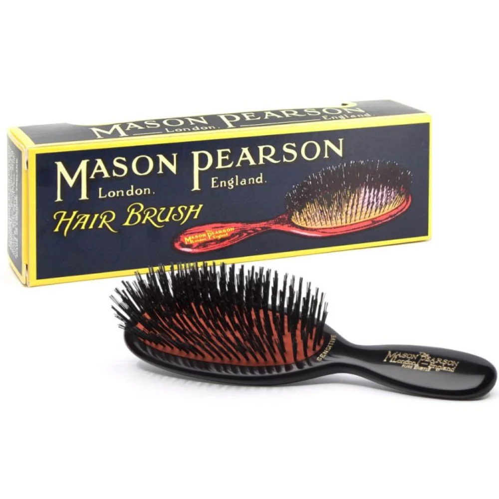 Mason Pearson Pocket Sensitive Bristle Hairbrush Dark Ruby SB4 - Image 3