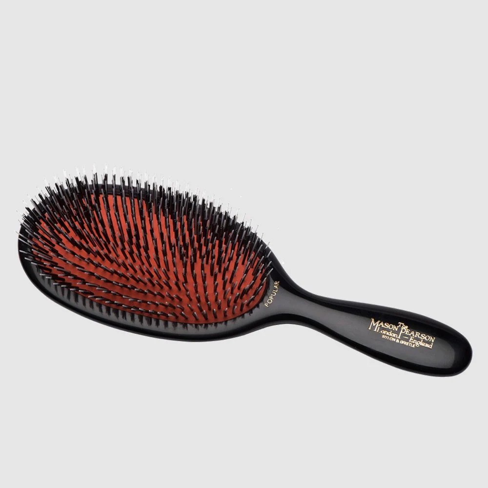 Mason Pearson Popular Bristle & Nylon Hairbrush Dark Ruby BN1 - Image 2