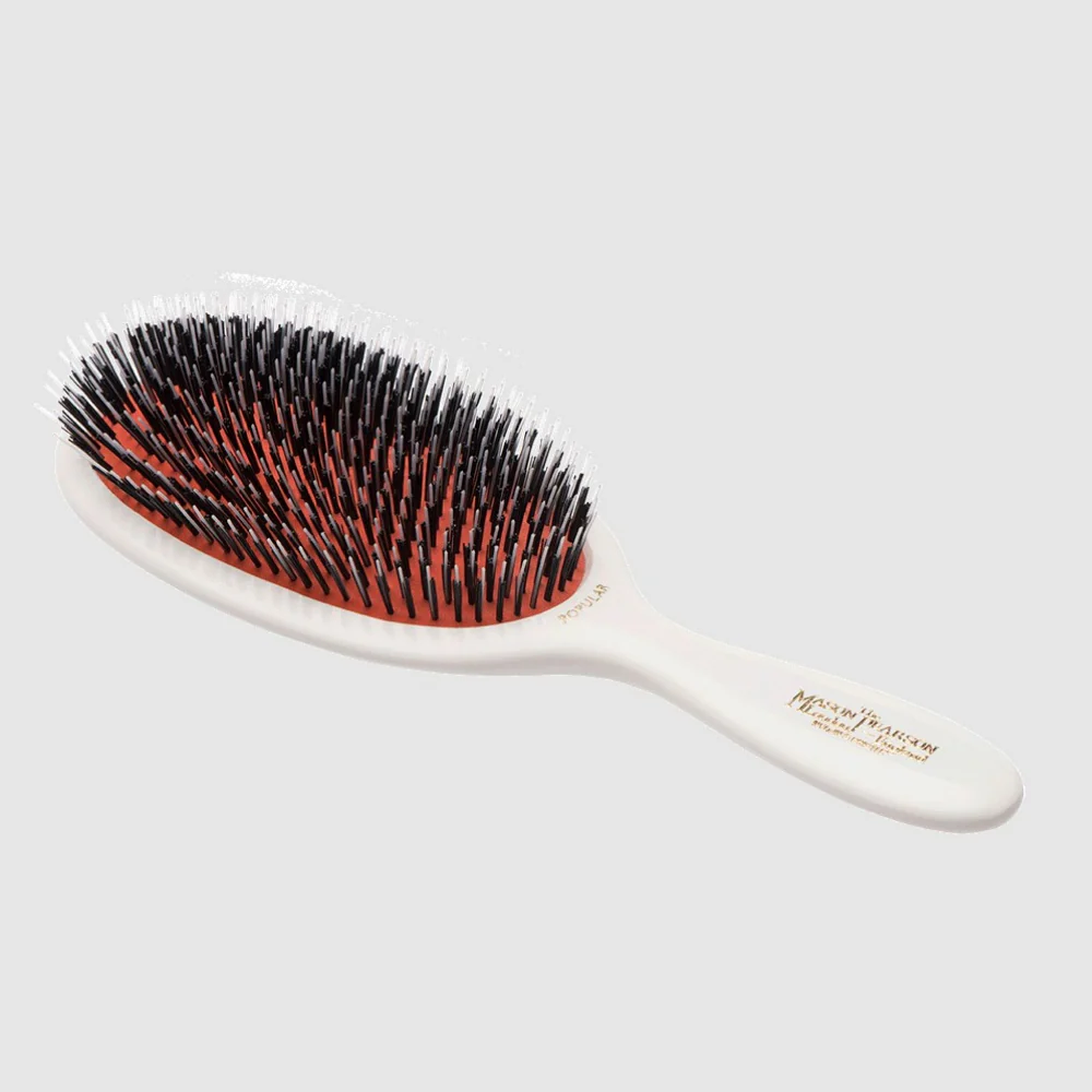 Mason Pearson Popular Bristle & Nylon Hairbrush Ivory BN1 - Image 2
