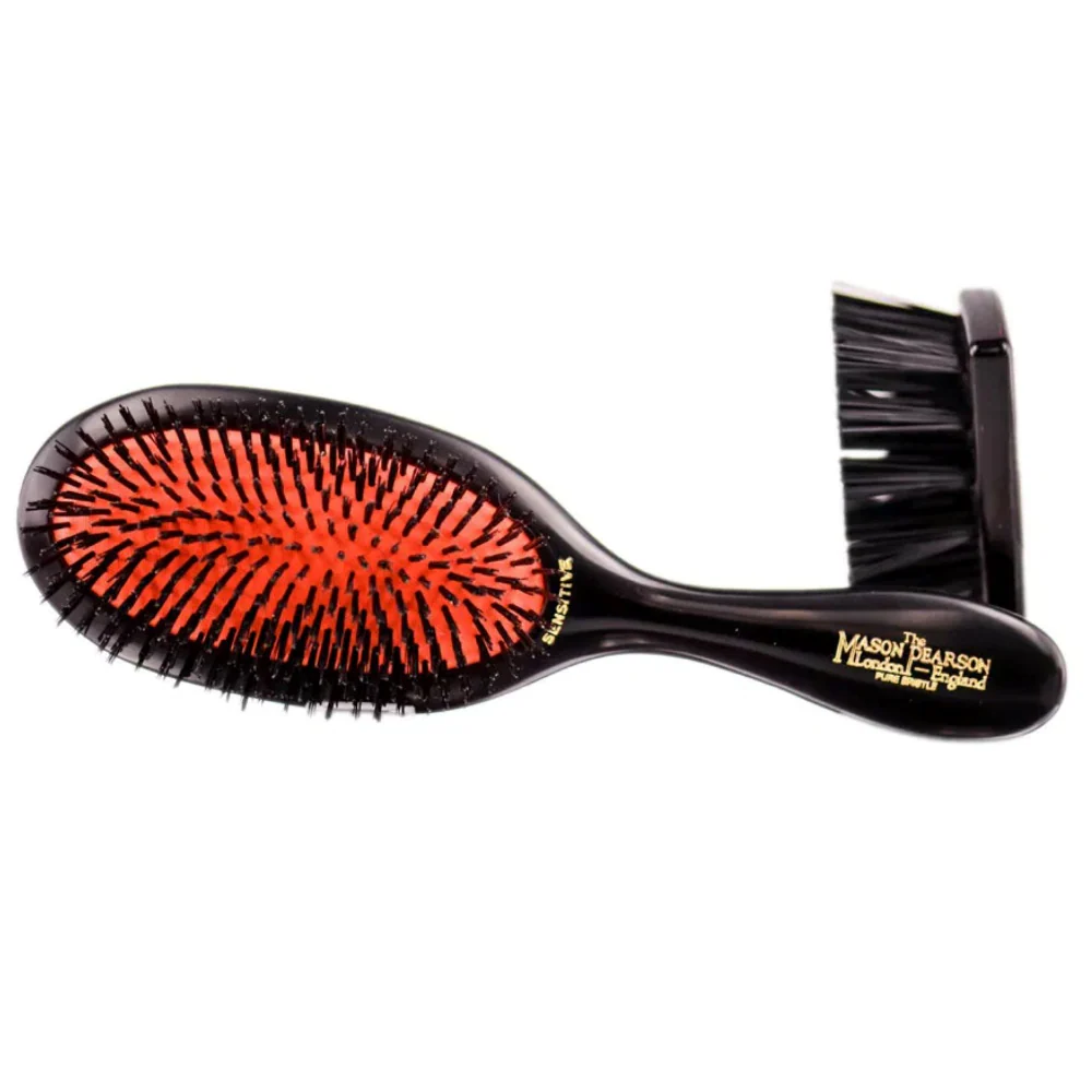 Mason Pearson Sensitive Pure Boar Bristle Hairbrush Dark Ruby SB3 - Image 3