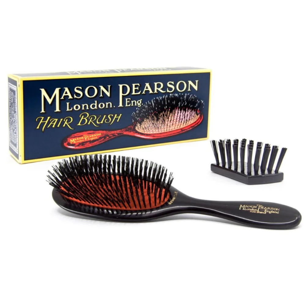 Mason Pearson Sensitive Pure Boar Bristle Hairbrush Dark Ruby SB3 - Image 4