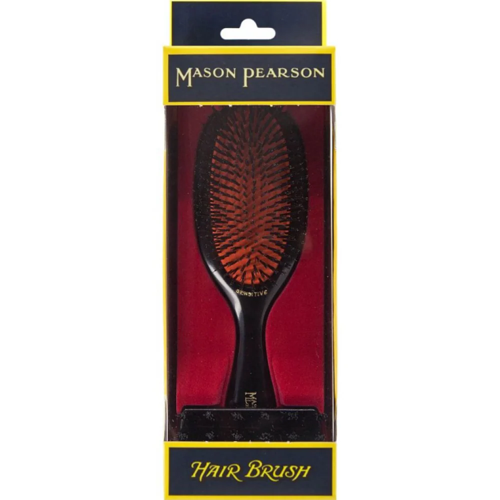 Mason Pearson Sensitive Pure Boar Bristle Hairbrush Dark Ruby SB3 - Image 5