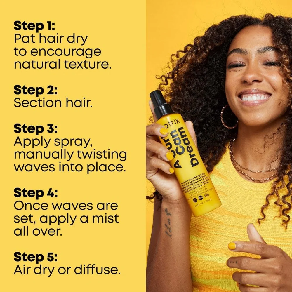 Matrix A Curl Can Dream Scrunch 'N' Go Defining Spray 250ml - Image 6