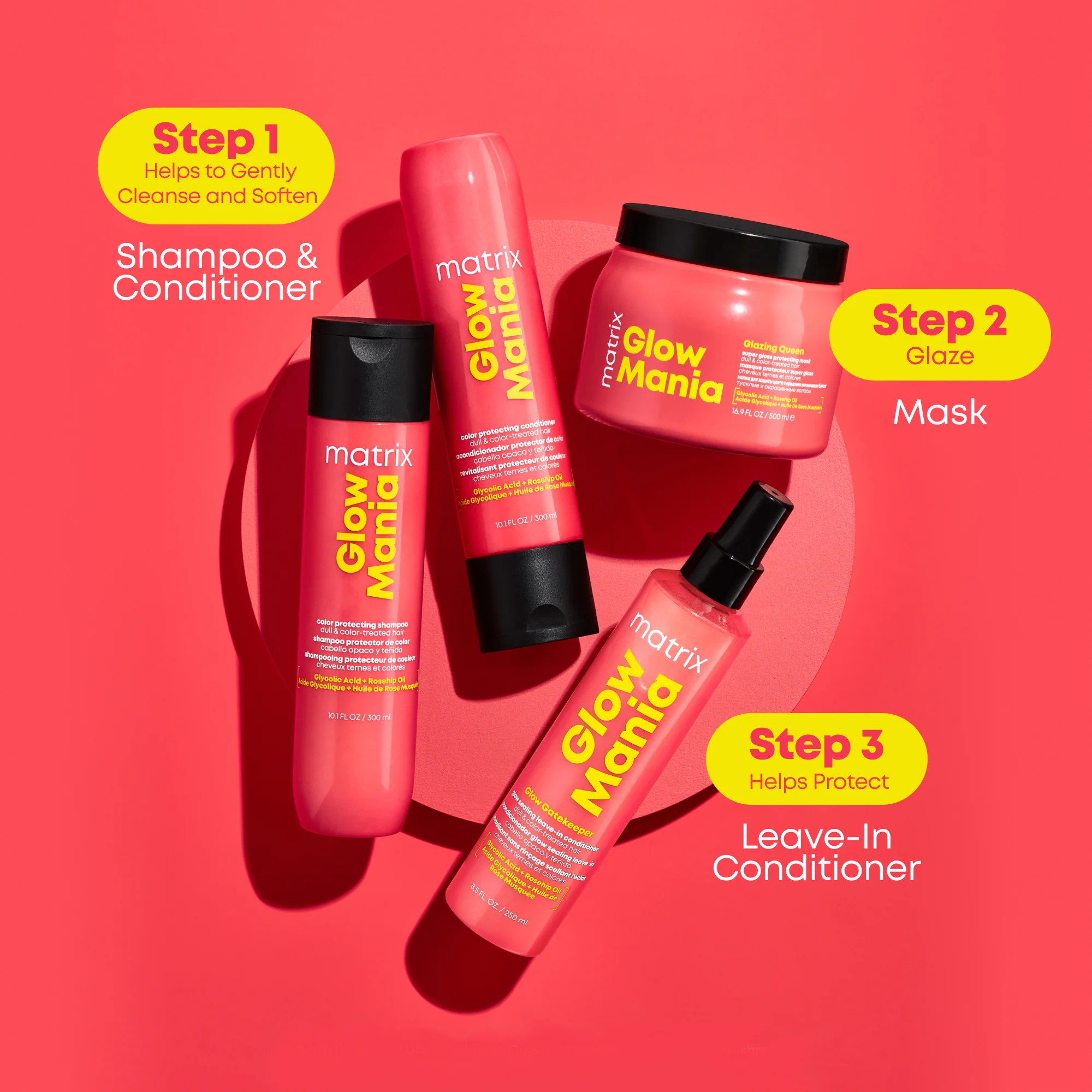Matrix Glow Mania Colour Protecting Shampoo & Conditioner Twin 2 x 1000ml - Image 4