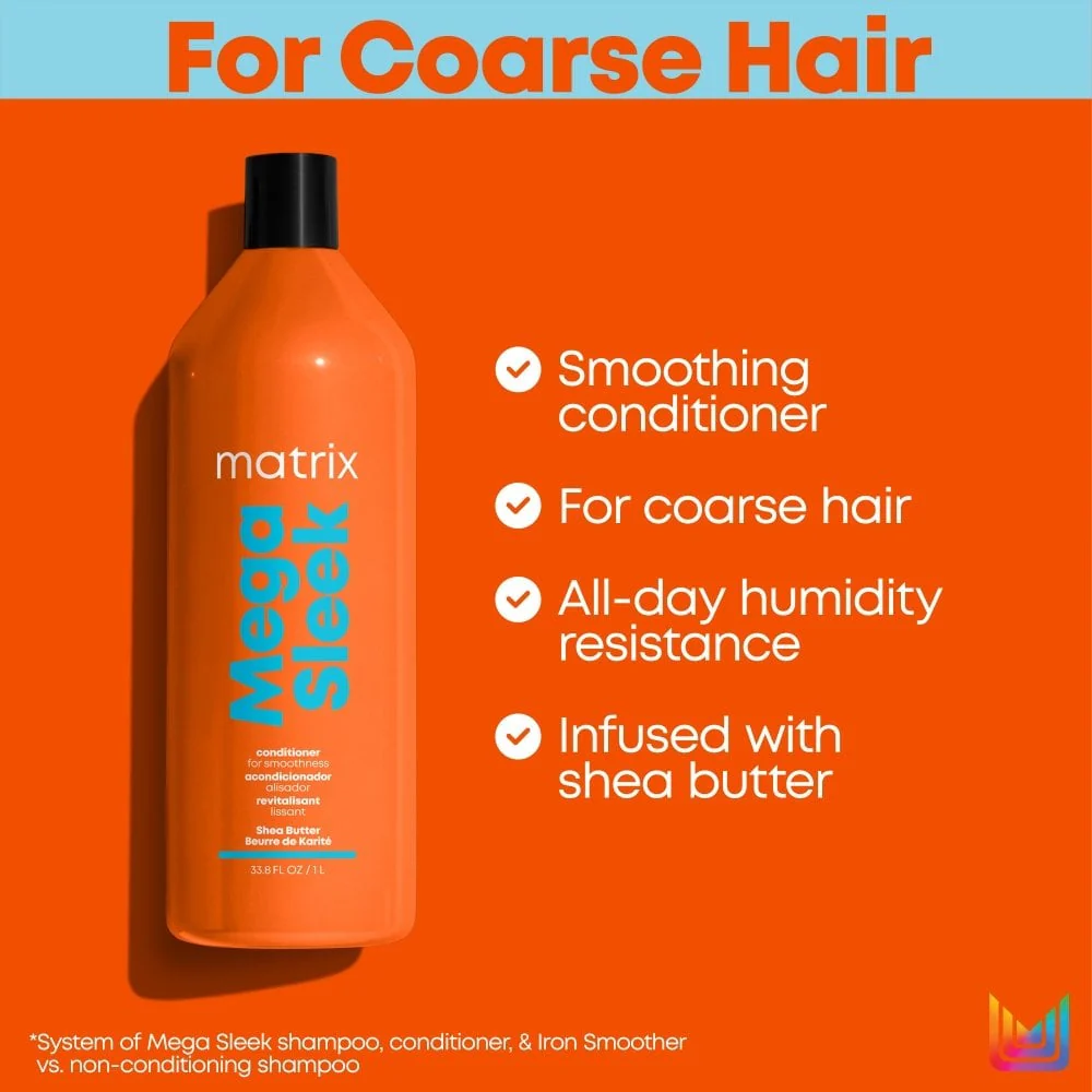 Matrix Total Results Mega Sleek Shea Butter Shampoo & Conditioner Twin 2 x 1000ml - Image 5