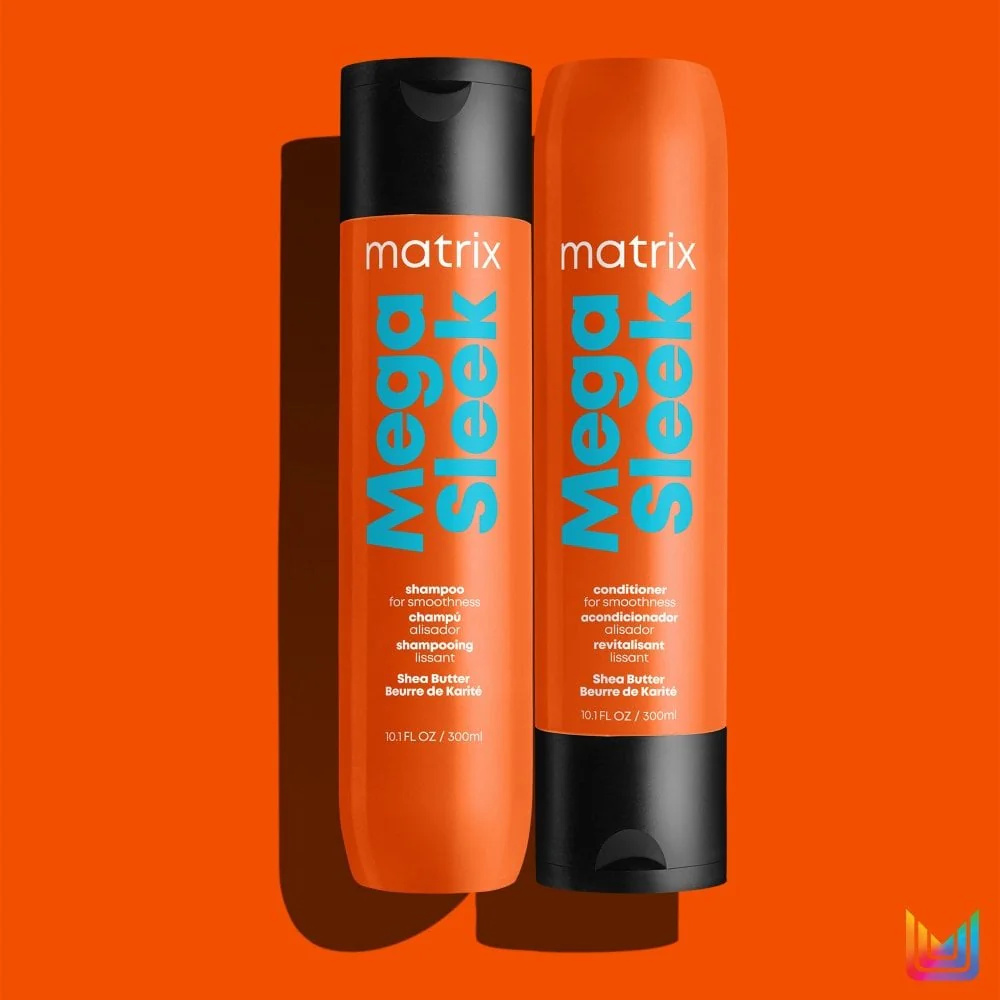 Matrix Total Results Mega Sleek Shea Butter Shampoo & Conditioner Twin 2 x 300ml - Image 3