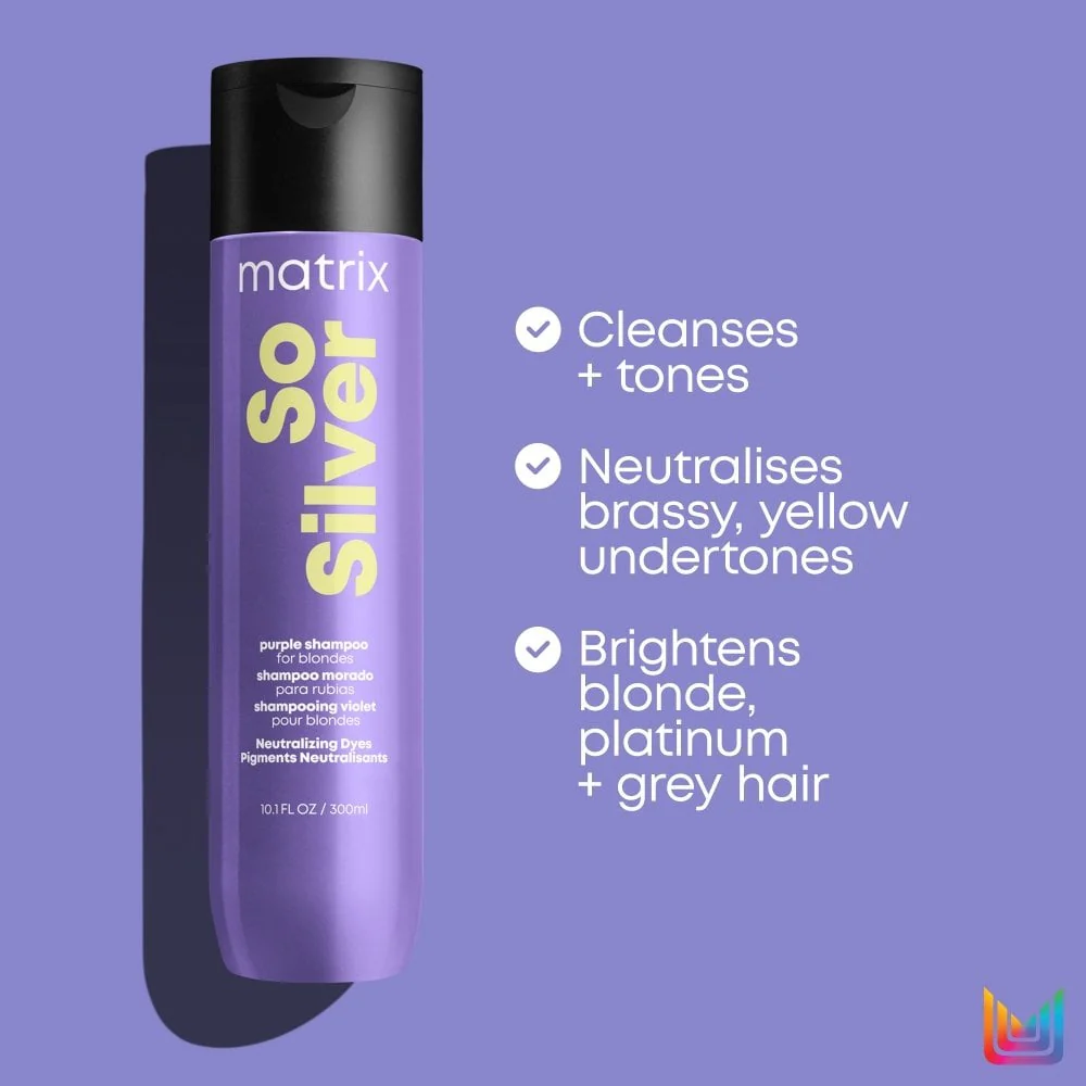 Matrix Total Results So Silver Purple Toning Shampoo 300ml - Image 5