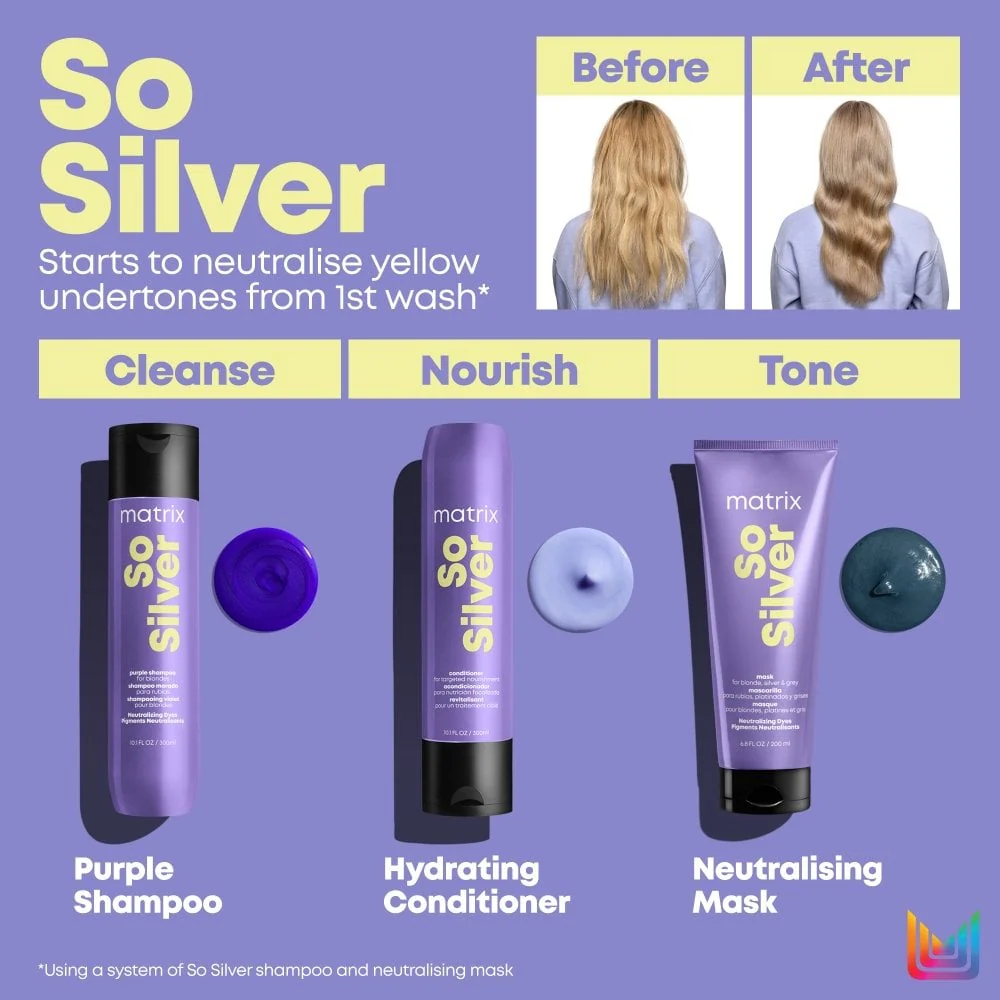 Matrix Total Results So Silver Purple Toning Shampoo 300ml - Image 6