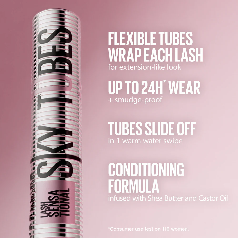 Maybelline Lash Sensational Sky Tubes Tubing Mascara Very Black 7ml - Image 3