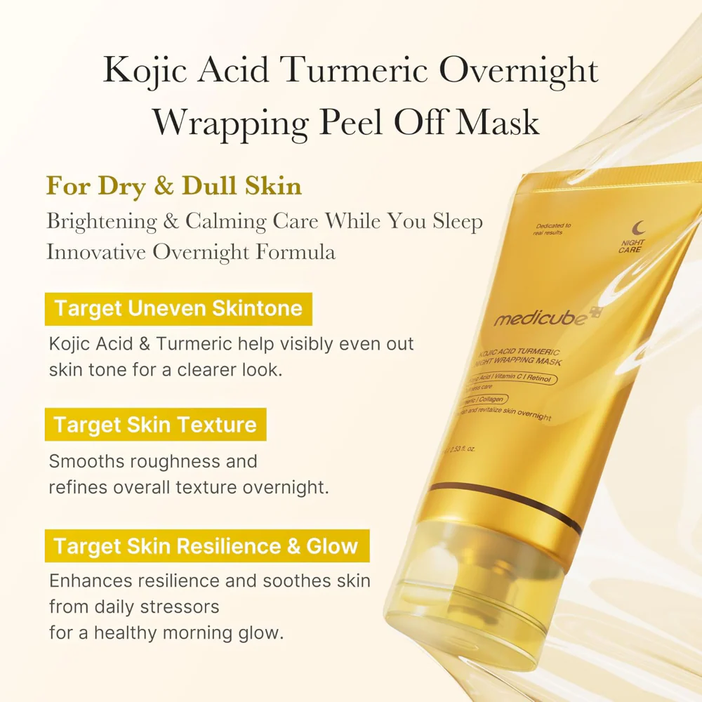 Medicube Kojic Acid Turmeric Night Wrapping Mask 75ml - Image 2