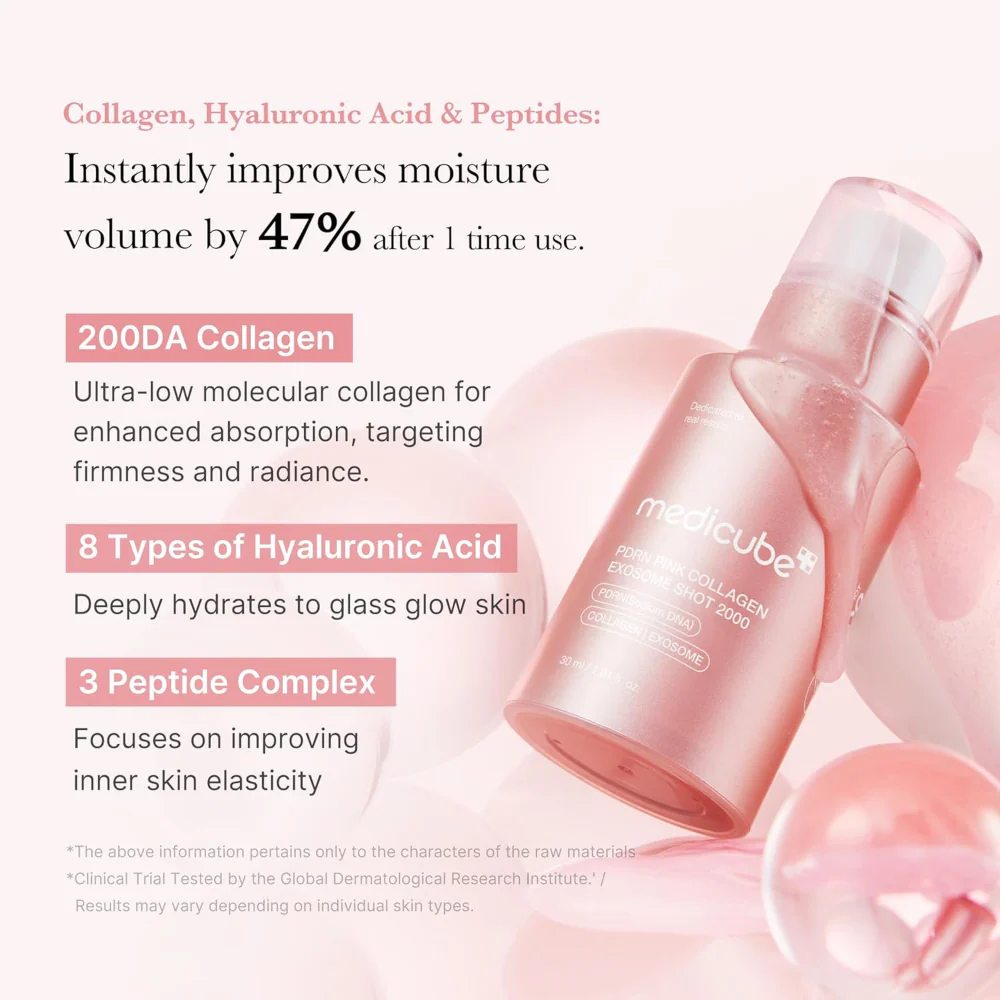 Medicube PDRN Pink Collagen Exosome Shot 2000 Ampoule 30ml - Image 3