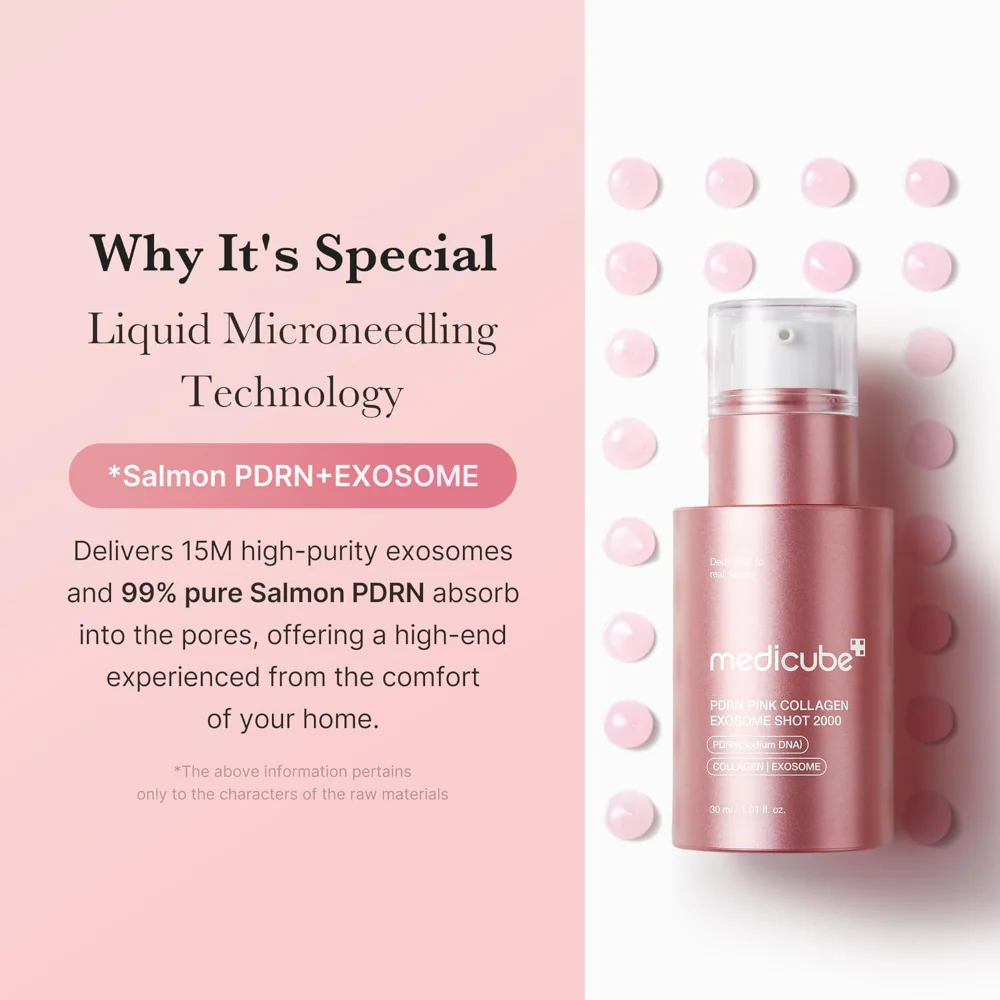 Medicube PDRN Pink Collagen Exosome Shot 2000 Ampoule 30ml - Image 5