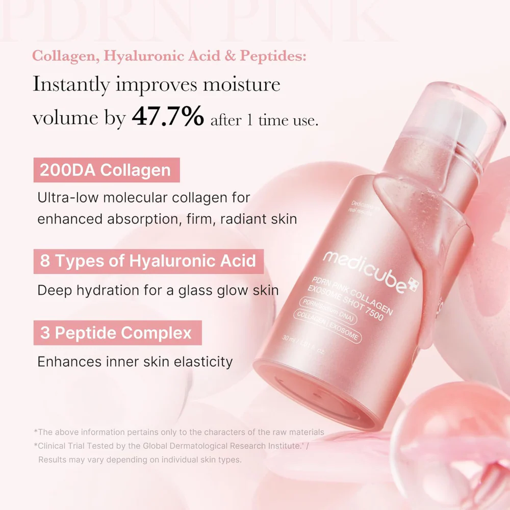 Medicube PDRN Pink Collagen Exosome Shot 7500 Ampoule 30ml - Image 3