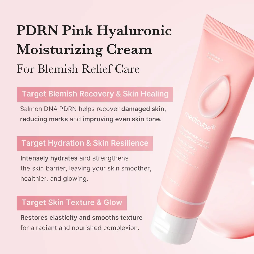 Medicube PDRN Pink Hyaluronic Moisturising Cream 50ml - Image 3