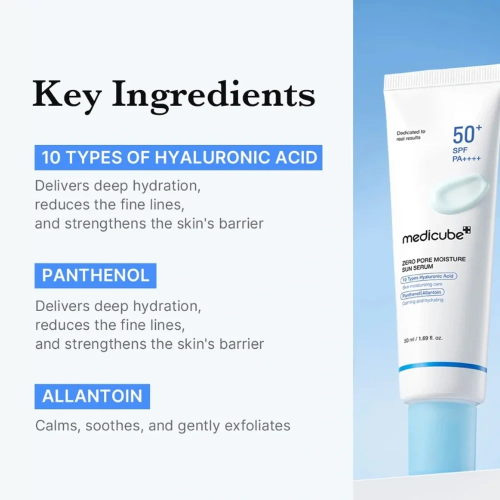 Medicube Zero Pore Moisture Sun Serum PA++++ SPF50+ 50ml - Image 3