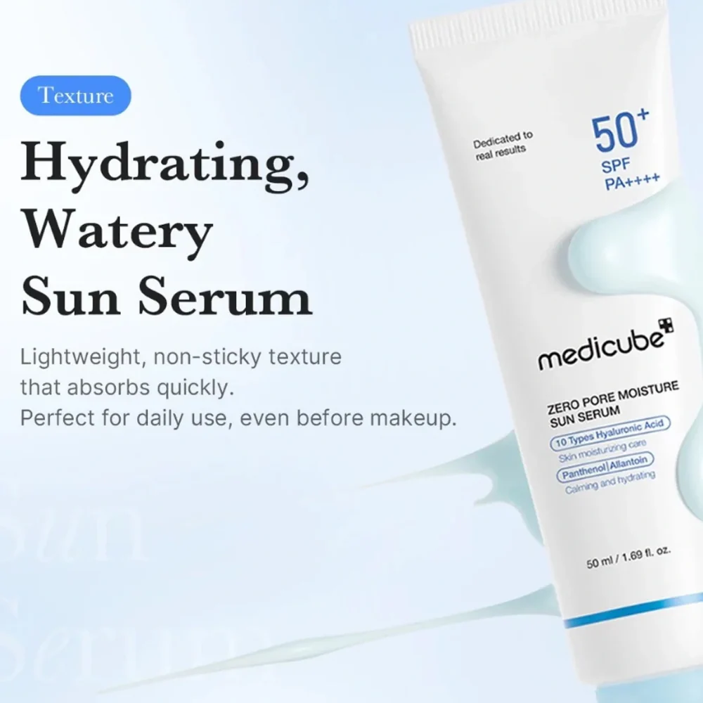 Medicube Zero Pore Moisture Sun Serum PA++++ SPF50+ 50ml - Image 4
