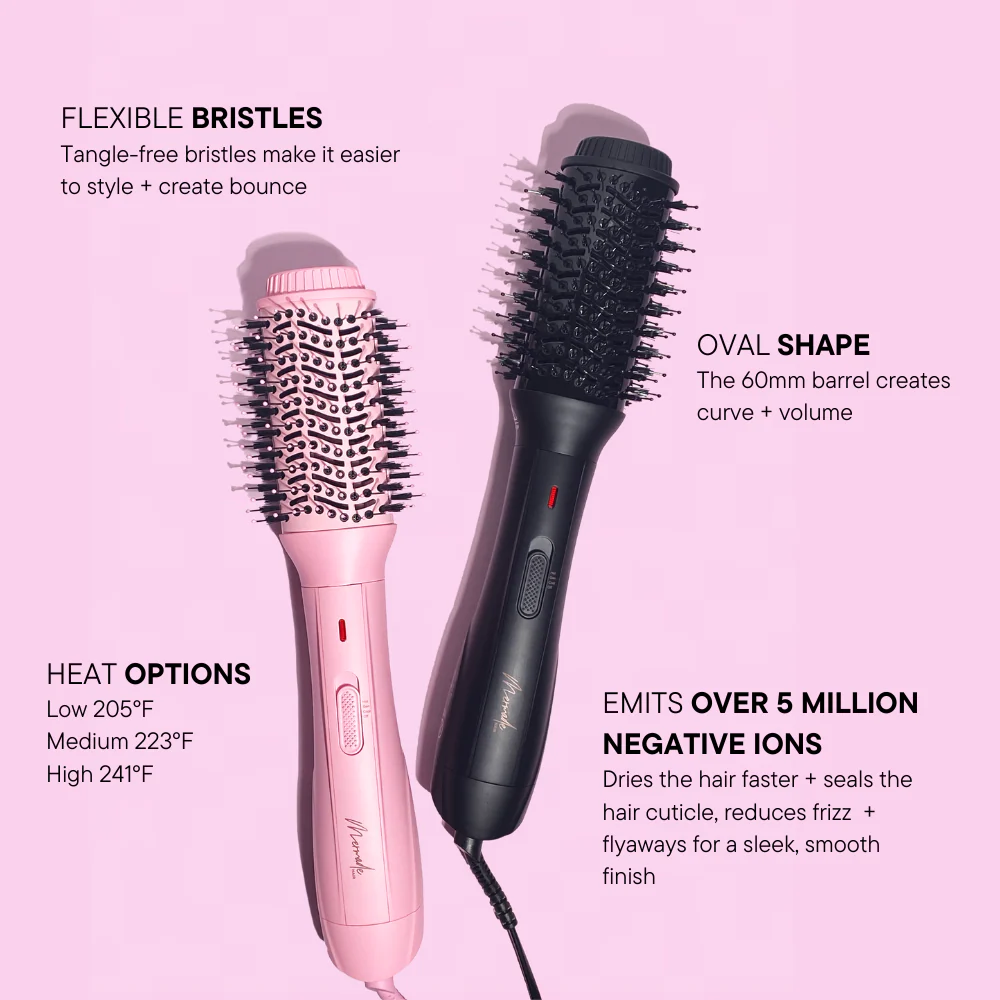 Mermade Hair Blow Dry Brush Black - Image 9