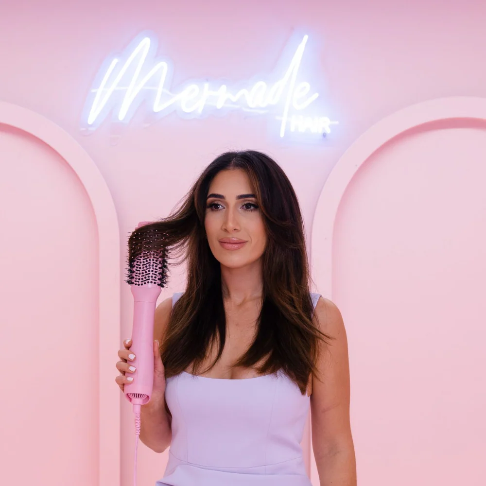 Mermade Hair Blow Dry Brush Pink - Image 11