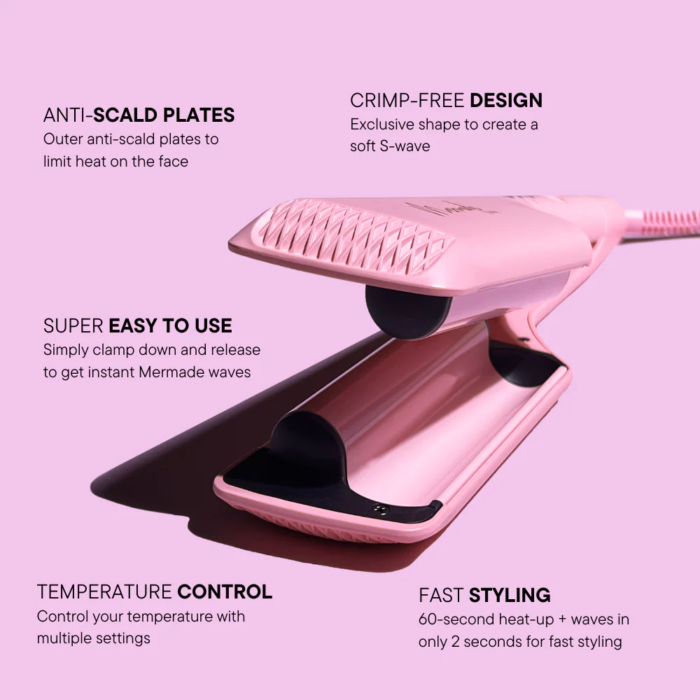 Mermade Hair Double Waver Pink - Image 8
