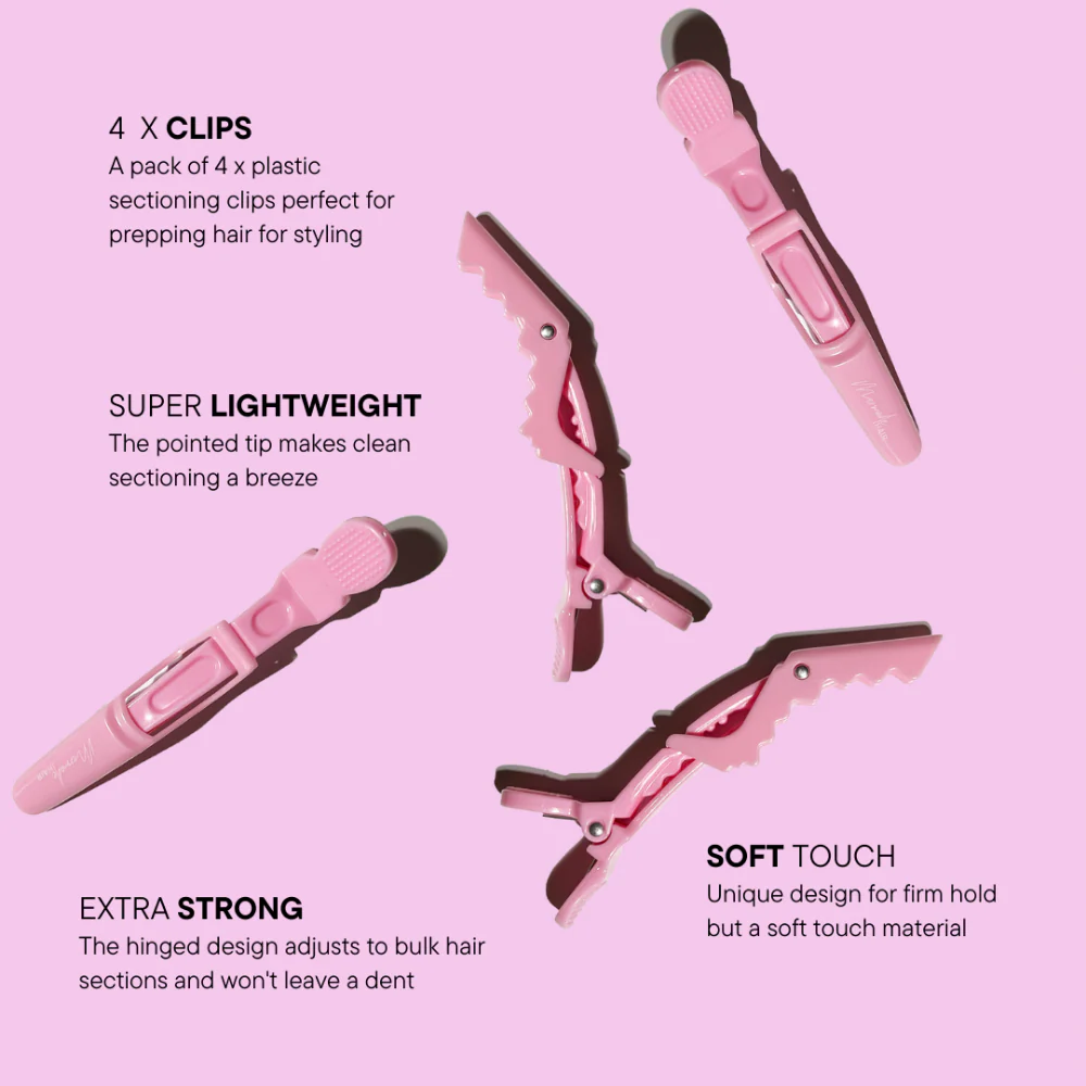 Mermade Hair Grip Clips Pink Pack of 4 - Image 3