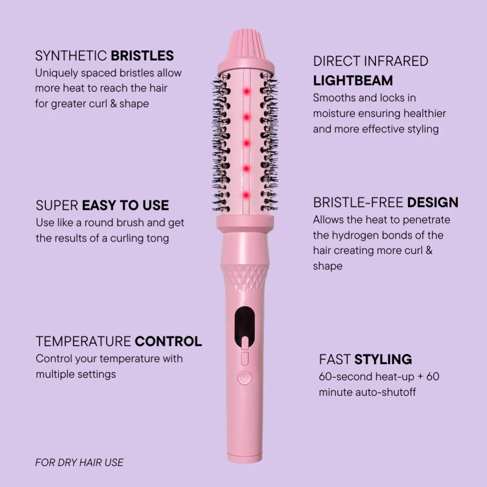 Mermade Hair Infrared Thermal Brush Pink - Image 8