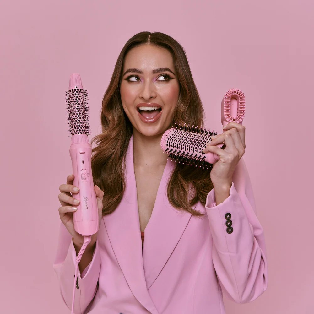 Mermade Hair Interchangeable Blow Dry Brush Pink - Image 5