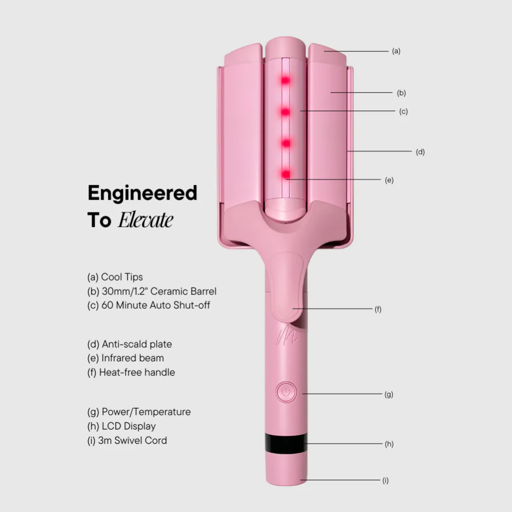 Mermade Hair M Infrared Hair Waver Pink - Image 11