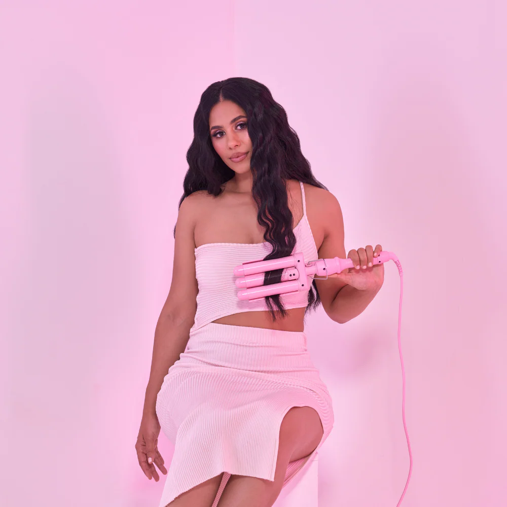 Mermade Hair Mini Pro Waver Pink 25mm - Image 6