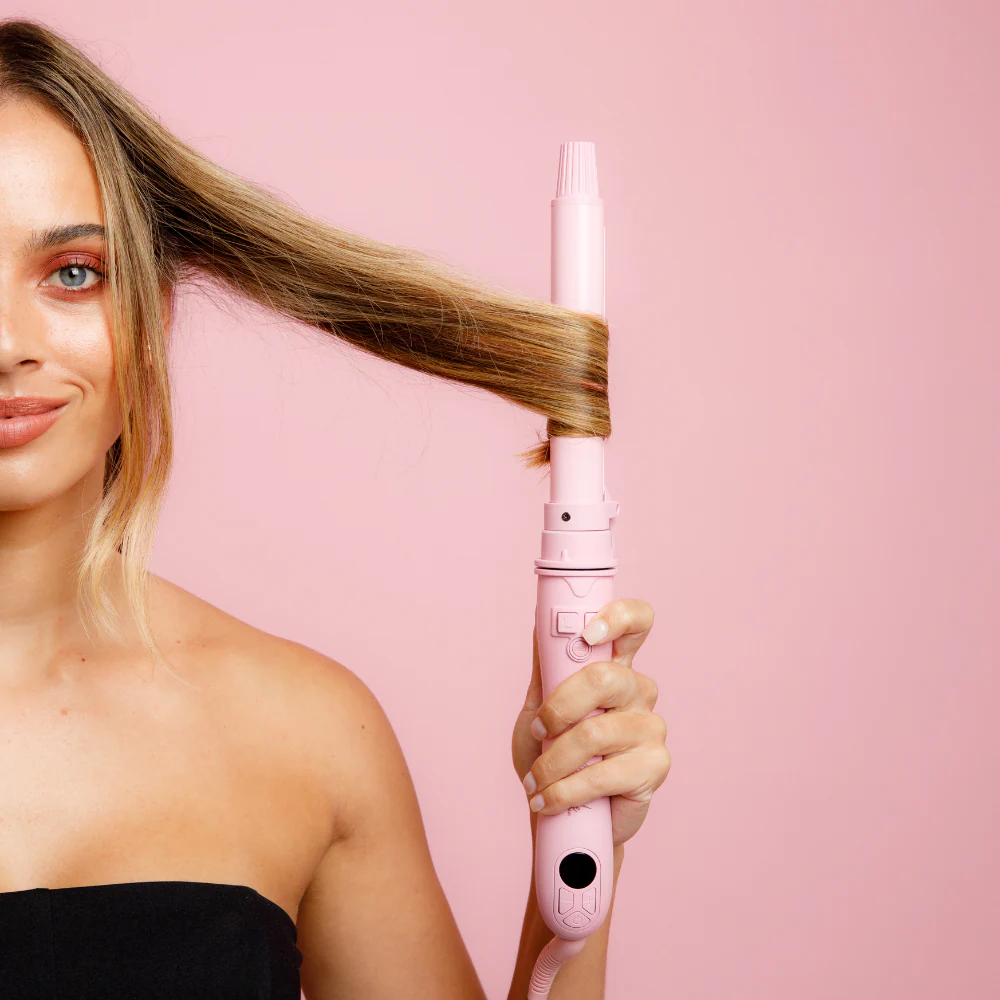 Mermade Hair Spin Curling Iron Pink - Image 3