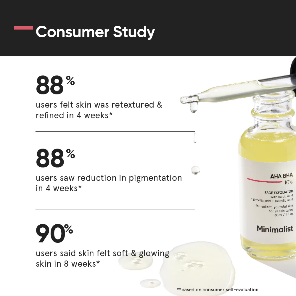 Minimalist AHA BHA 10% Face Exfoliator 30ml - Image 6