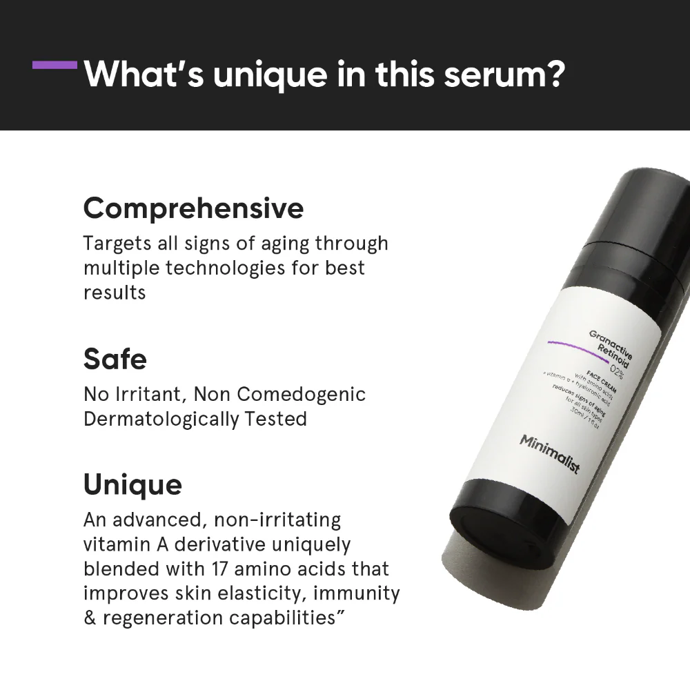 Minimalist Granactive Retinoid 02% Face Cream 30ml - Image 4
