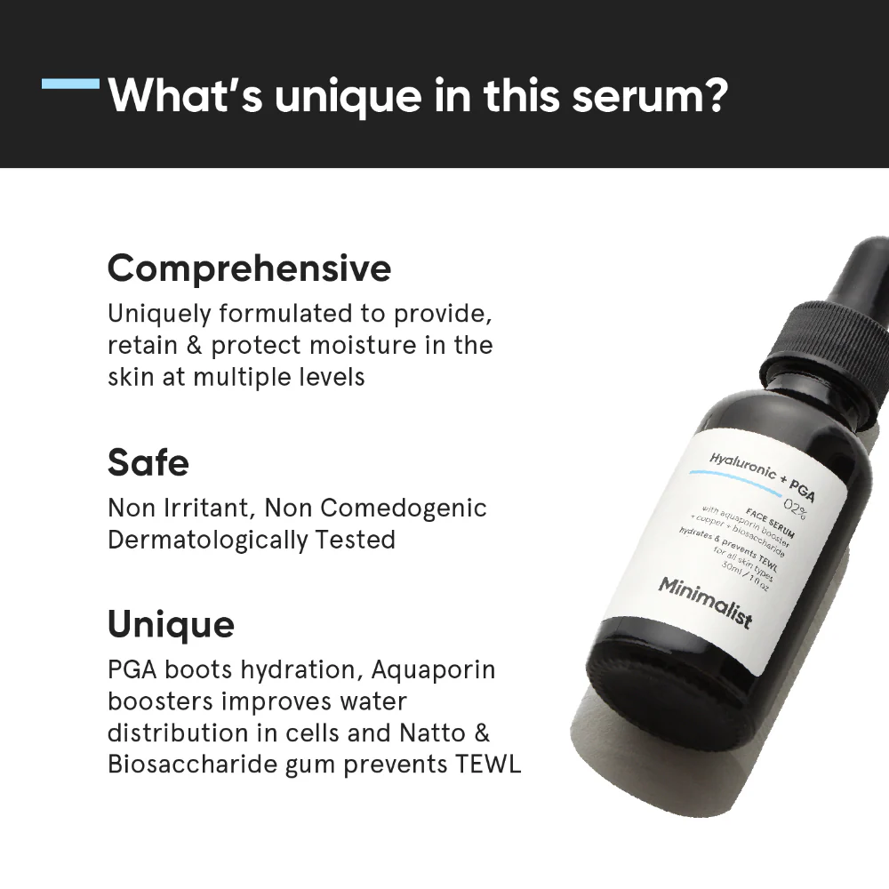 Minimalist Hyaluronic + PGA 02% Face Serum 30ml - Image 4